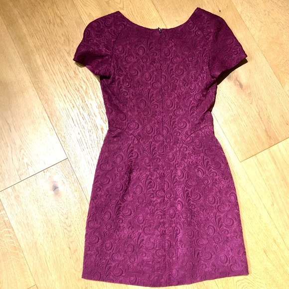 The Kooples brocade mini dress in magenta - Picture 2 of 6